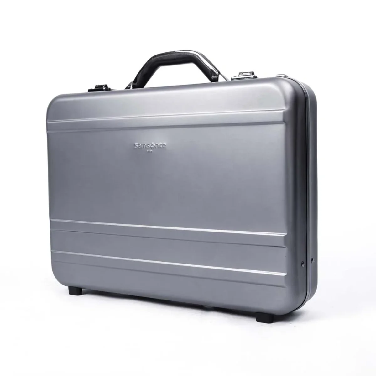 Aluvox BA0332 silver aluminum briefcase hard shell business