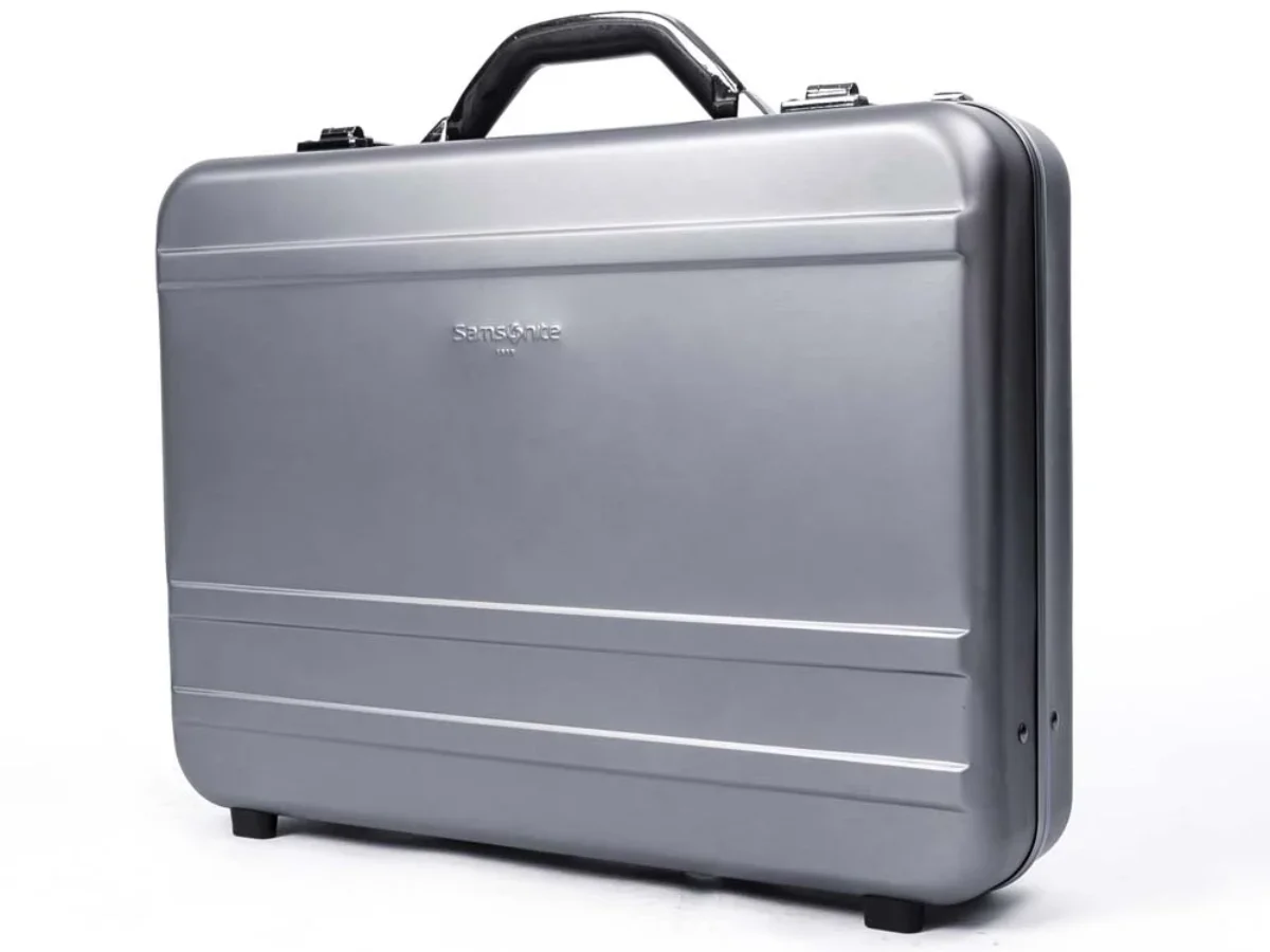 Aluvox BA0332 silver aluminum briefcase hard shell business