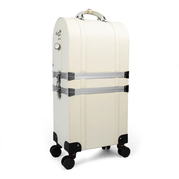 aluvox db 508bt detachable rolling makeup train case leather cosmetic suitcase on wheels