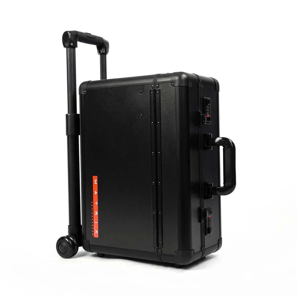 aluvox ha007a cosmetic train storage case two wheel suitcase for beauty makeup