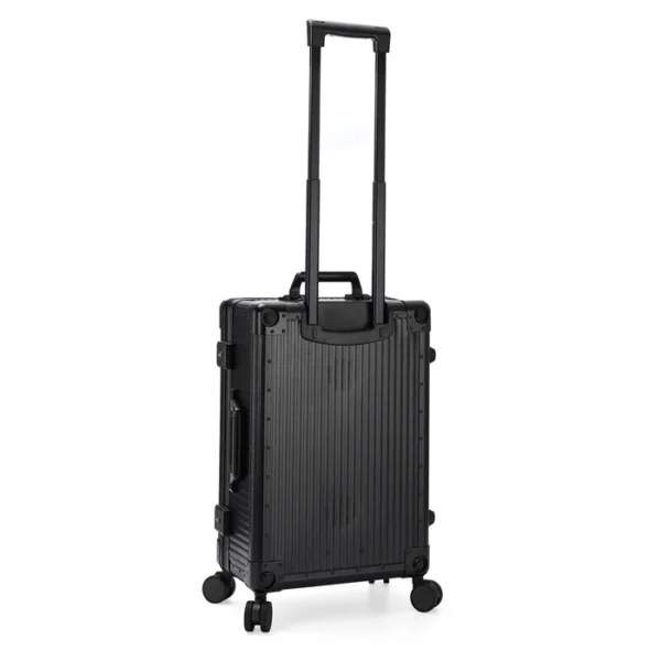 aluvox yct 026t aluminum trolley makeup train case with shelves