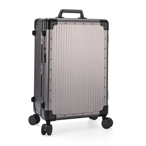 aluvox yct 026t aluminum trolley makeup train case with shelves