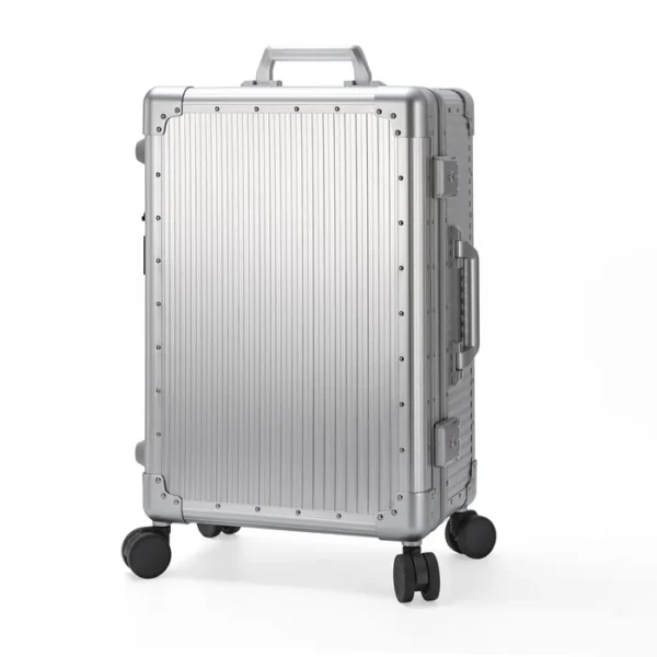 aluvox yct 026t aluminum trolley makeup train case with shelves