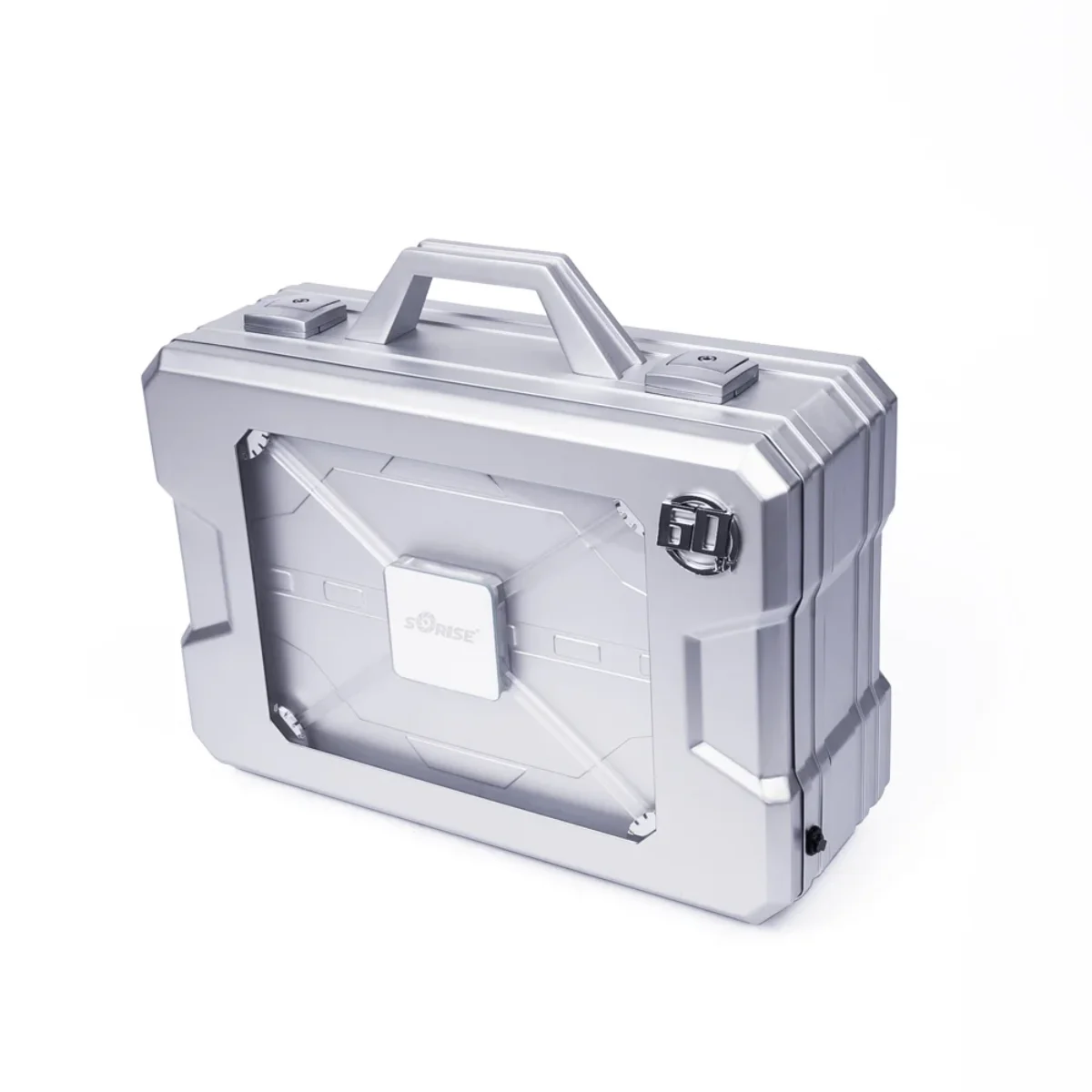 Aluvox SH-001 silver aluminum beauty makeup train box luxury