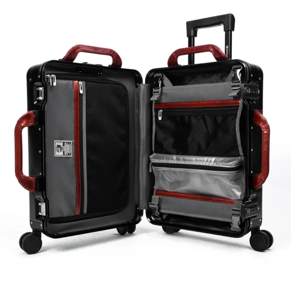 aluvox yct 008 aluminum hard shell suitcase durable rolling luggage