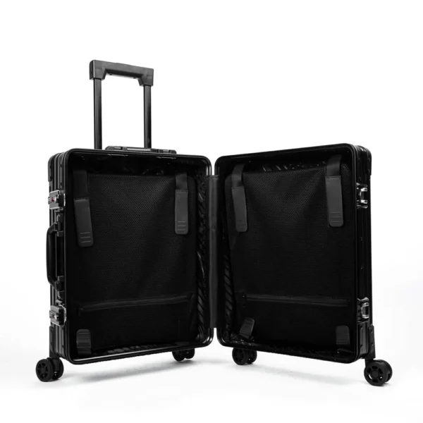 aluvox yct 051 black carry on luggage 20 inches hardside suitcase on wheel