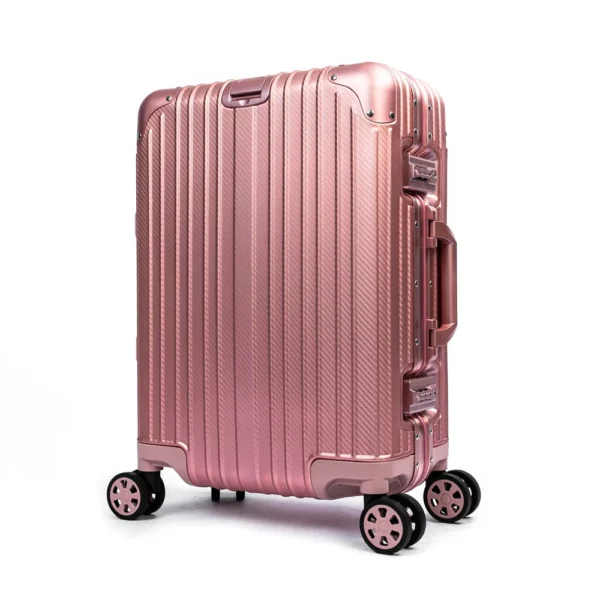 aluvox yct 054 aluminum rose gold luggage spinner wheel suitcase