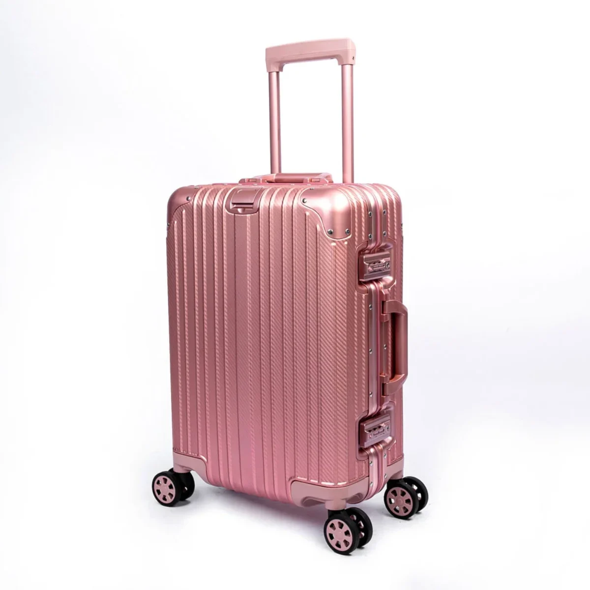 Aluvox YCT-054 aluminum rose gold luggage spinner wheel suitcase - Main Image