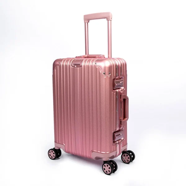 aluvox yct 054 aluminum rose gold luggage spinner wheel suitcase