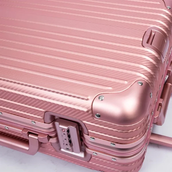 aluvox yct 054 aluminum rose gold luggage spinner wheel suitcase