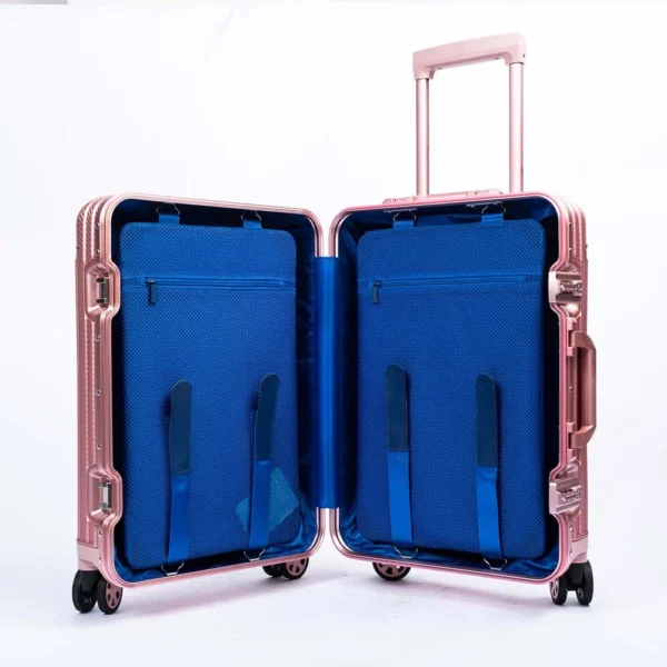 aluvox yct 054 aluminum rose gold luggage spinner wheel suitcase