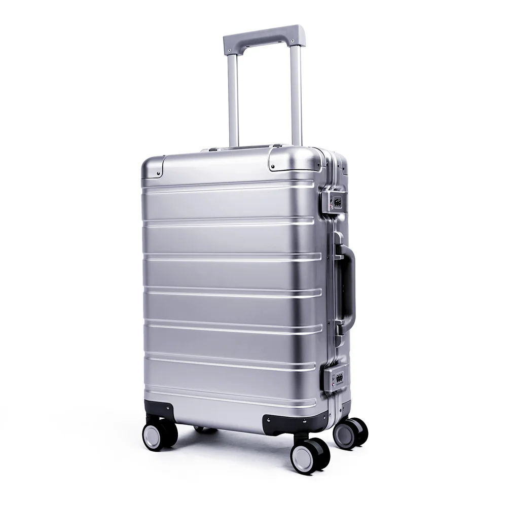 aluvox yct 090 premium hardside carry on silver aluminum travel case