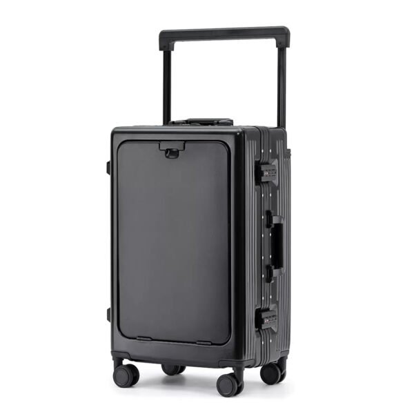 aluvox tb 023 wide handle spinner carry on travel luggage