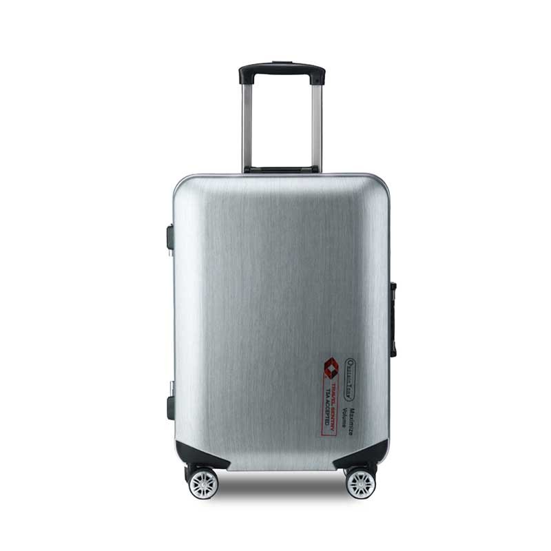 aluvox hq 007 hardside checked luggage 4 wheel trolley bag