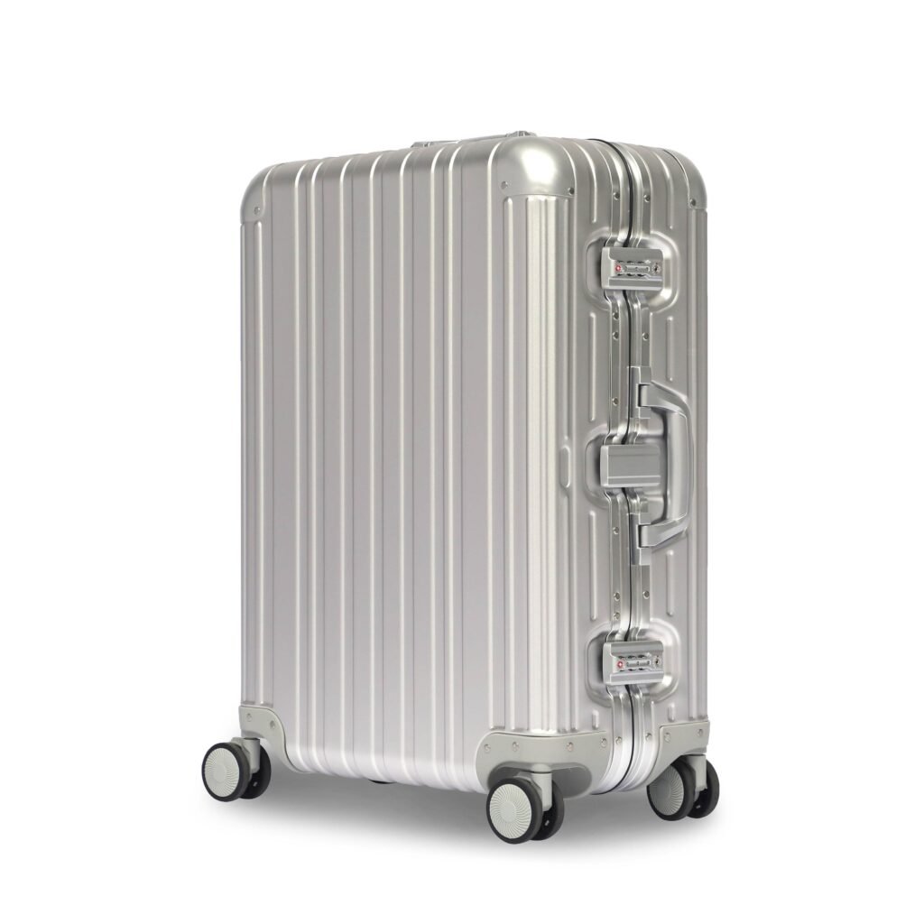 aluvox ts 002 silver metal hard shell carry on suitcase