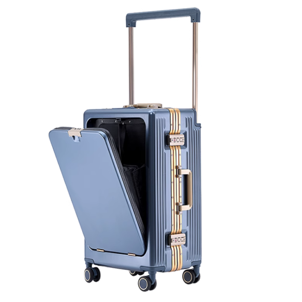 aluvox tb 023 wide handle spinner carry on travel luggage