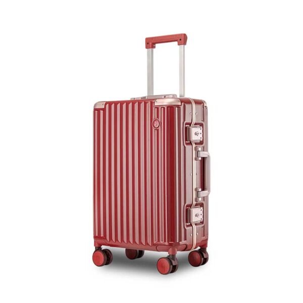 aluvox hq 009 aluminum frame rolling travel suitcase pc cabin luggage