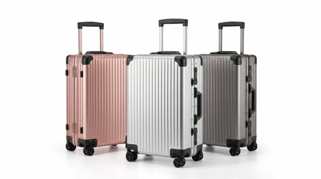 aluvox ts 001 aluminum luggage fleet in multiple colors