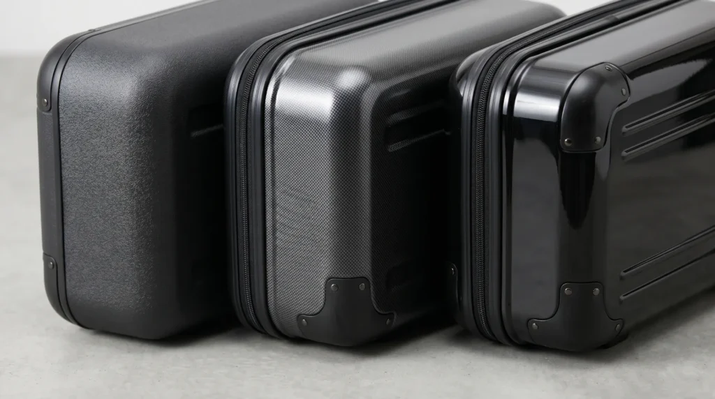 ABS vs PC vs ABS-PC composite luggage shell comparison — material selection guide for OEM brand buyers