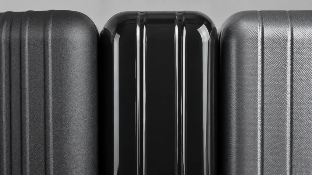 PP vs PC vs ABS luggage shell material comparison — density weight and bend resistance for OEM brand buyers