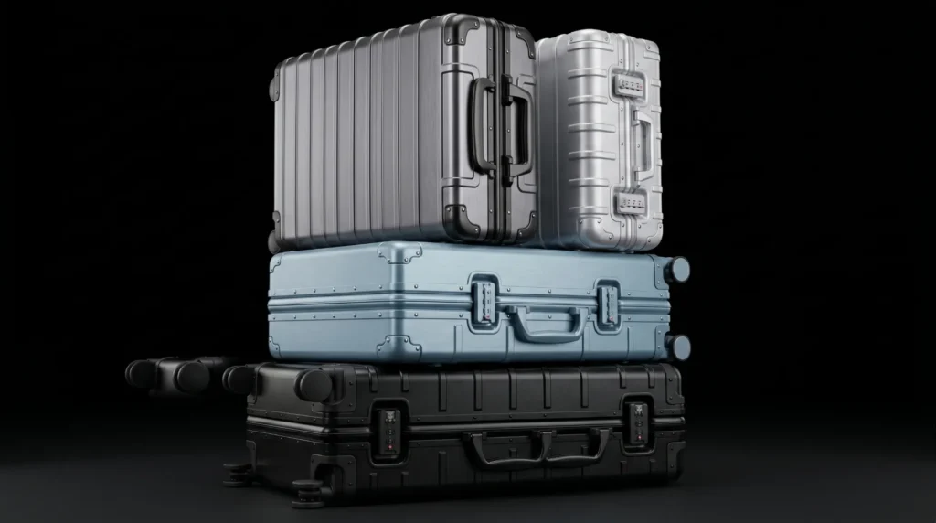 stacked heavy duty industrial aluminum cases demonstrating structural strength and load capacity