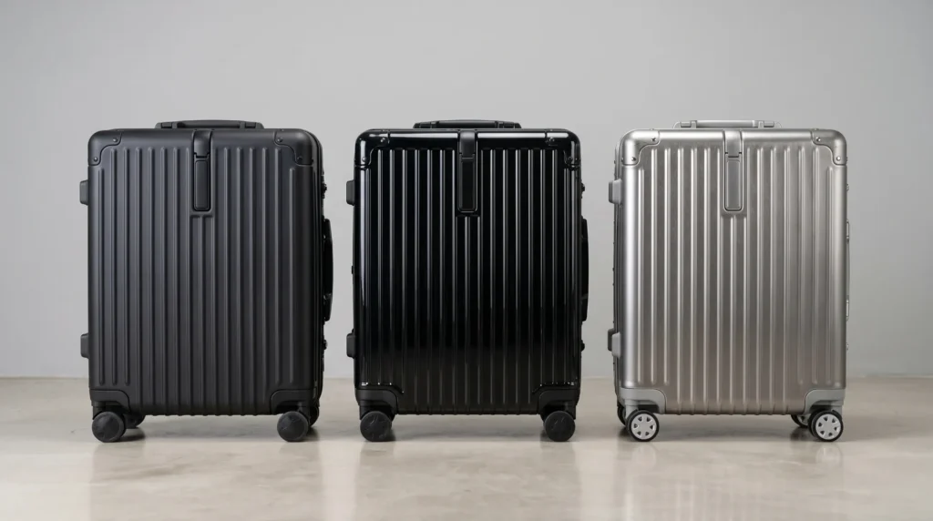 18 inch carry-on luggage material weight comparison — polycarbonate ABS aluminum options for compact suitcase brands