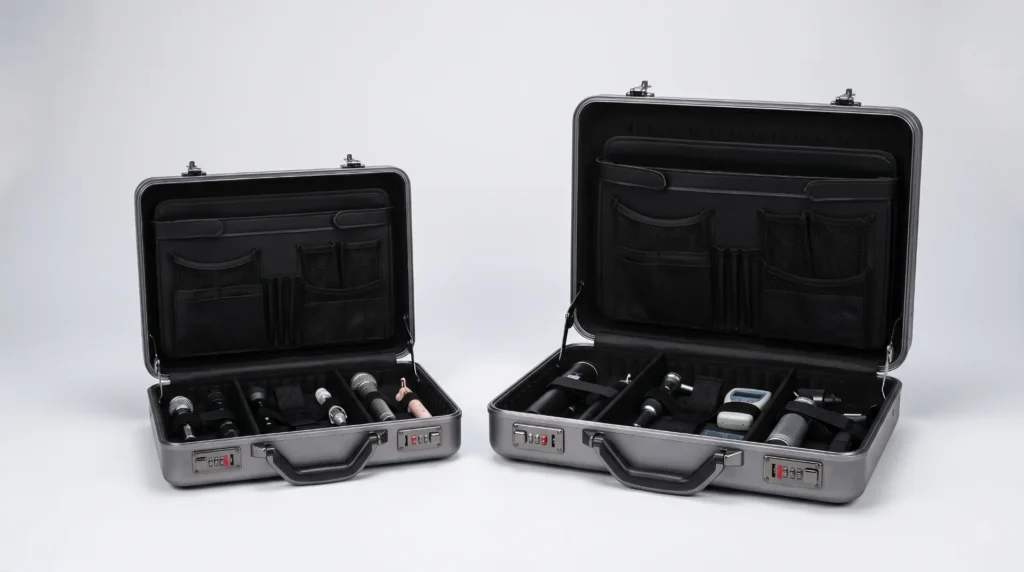 Range of Aluvox aluminum instrument cases in different sizes