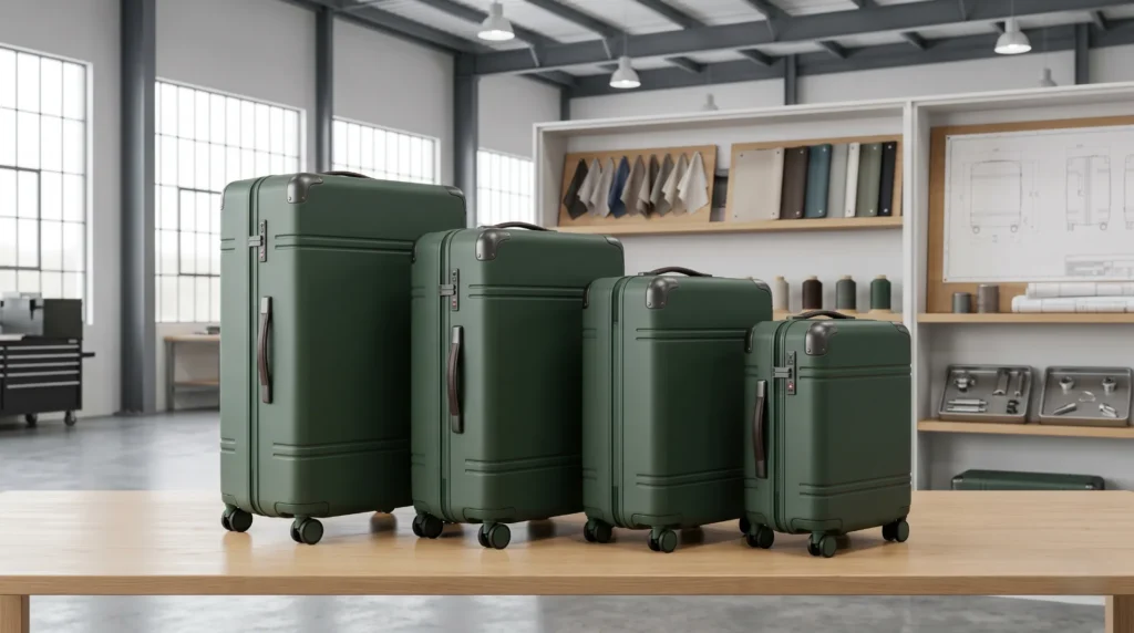 Aluvox custom suitcase program — private label to OEM manufacturing for branded hard-shell suitcase lines