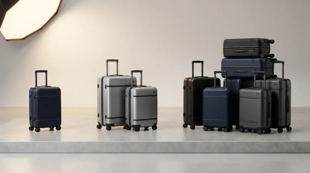 Bulk luggage volume tiers — small bulk from wholesalers, mid and large bulk from manufacturers