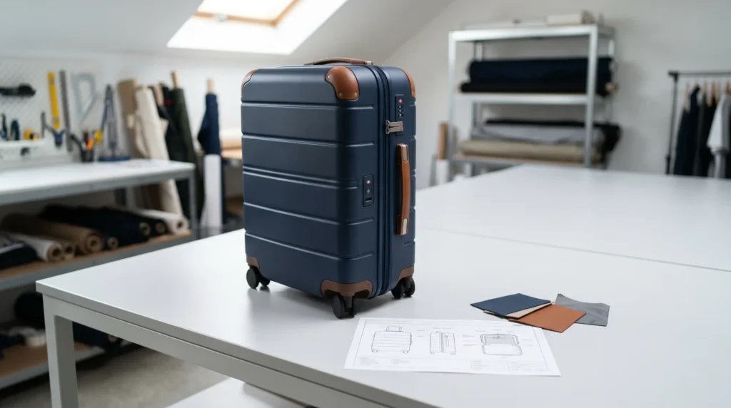 Custom luggage pre-production sample approval — physical sample sign-off before mass production