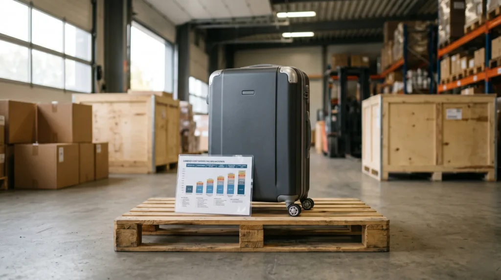 Landed cost versus FOB in luggage OEM sourcing — the full cost beyond the factory quote