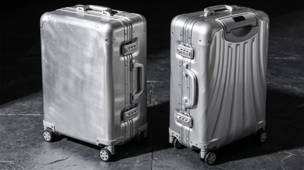 Metal suitcase sourcing guide for brands and retailers — full aluminum versus aluminum frame construction