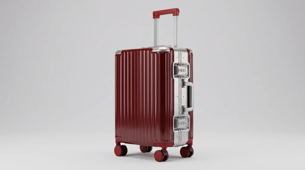 Aluvox HQ-009 polycarbonate suitcase with an aluminum frame and TSA lock