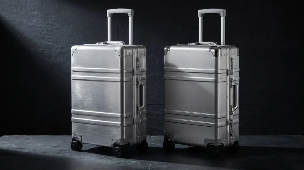 Steel vs aluminum suitcase brand buyer's material guide — hybrid metal luggage construction comparison