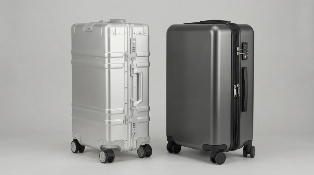Zipperless versus zippered luggage comparison — security and durability against weight and price